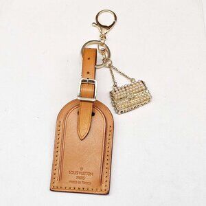 Authentic Louis Vuitton Luggage Tag with Unbranded Bag Keycharm, Keychain